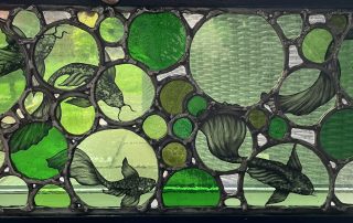 Koi Carp Fish Pond Stained Glass
