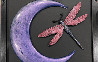 Dragonfly and Moon Framed multiple Colour Choices