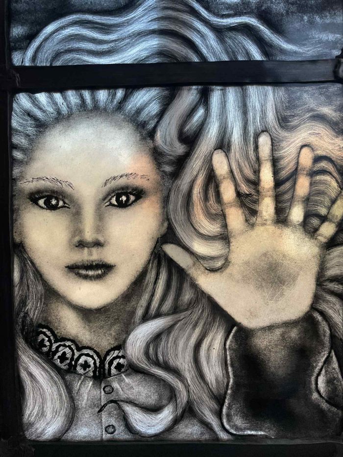 haunting wuthering heights stained glass