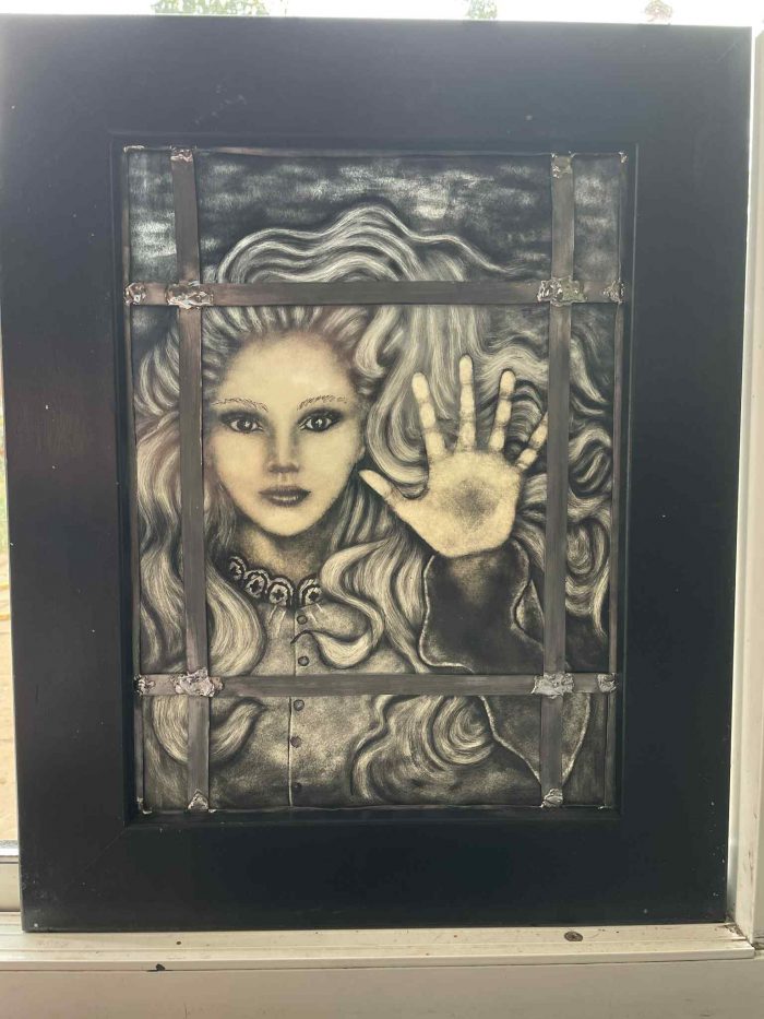 framed stained glass cathy wuthering heights
